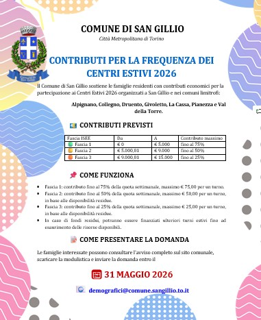 Contributi centri estivi