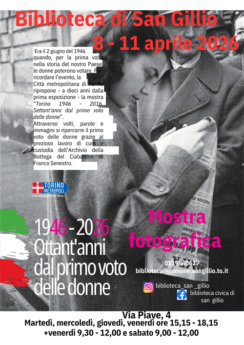 Torino 1946 - 2026 Ottant'anni dal primo voto delle donne
